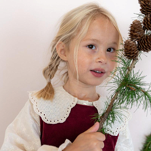 Блуза с длинным рукавом Wheat "Flora Eggshell", кремовый ликер